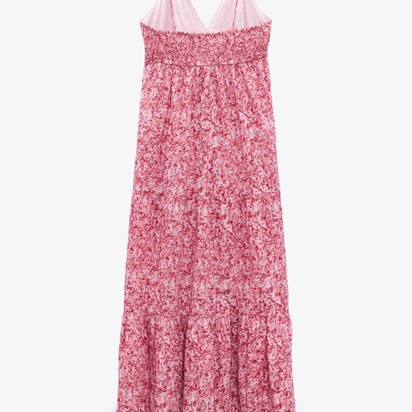 Zara limited edition bohemian floral cotton maxi dress - Picture 5 of 6